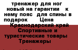 тренажер для ног ,новый на гарантии , к нему пояс  для спины в подарок .  › Цена ­ 20 000 - Краснодарский край Спортивные и туристические товары » Тренажеры   